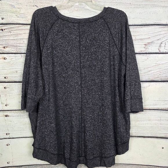 Maurices Gray Soft Knit 3/4 Sleeve Pullover Top L - Picture 6 of 9